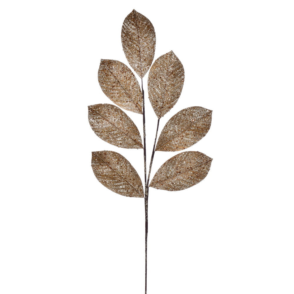 27" Glitter Leaf Spray - Set of 4