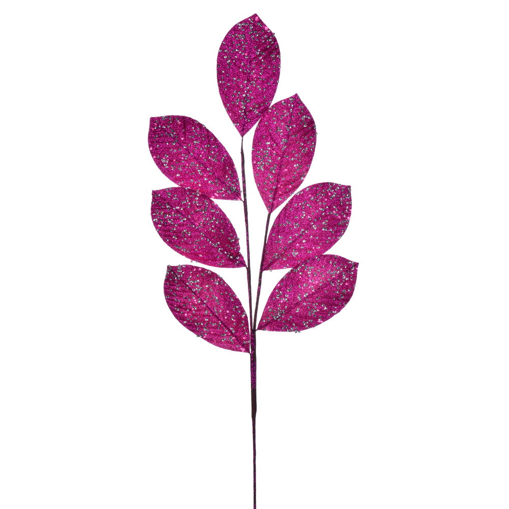 27" Glitter Leaf Spray - Set of 4