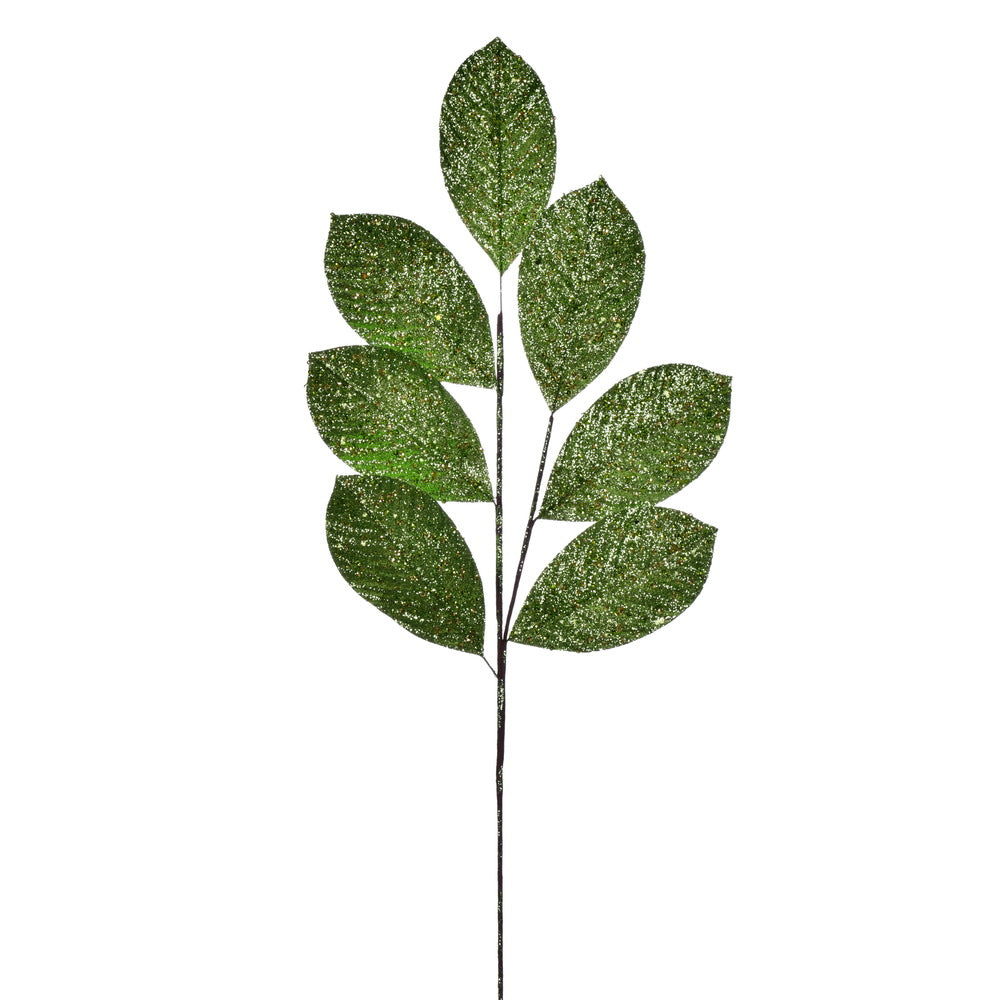 27" Glitter Leaf Spray - Set of 4