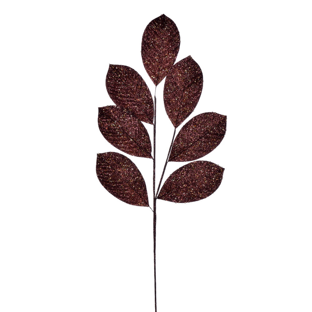 27" Glitter Leaf Spray - Set of 4