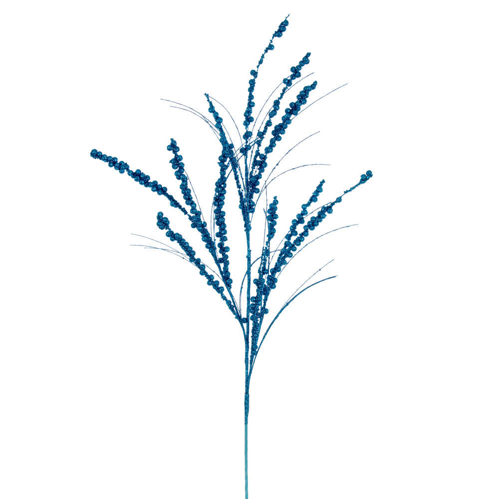 36" Berry Twig Glitter Spray - Set of 6
