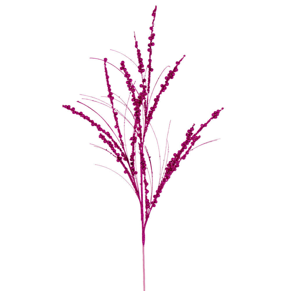 36" Berry Twig Glitter Spray - Set of 6