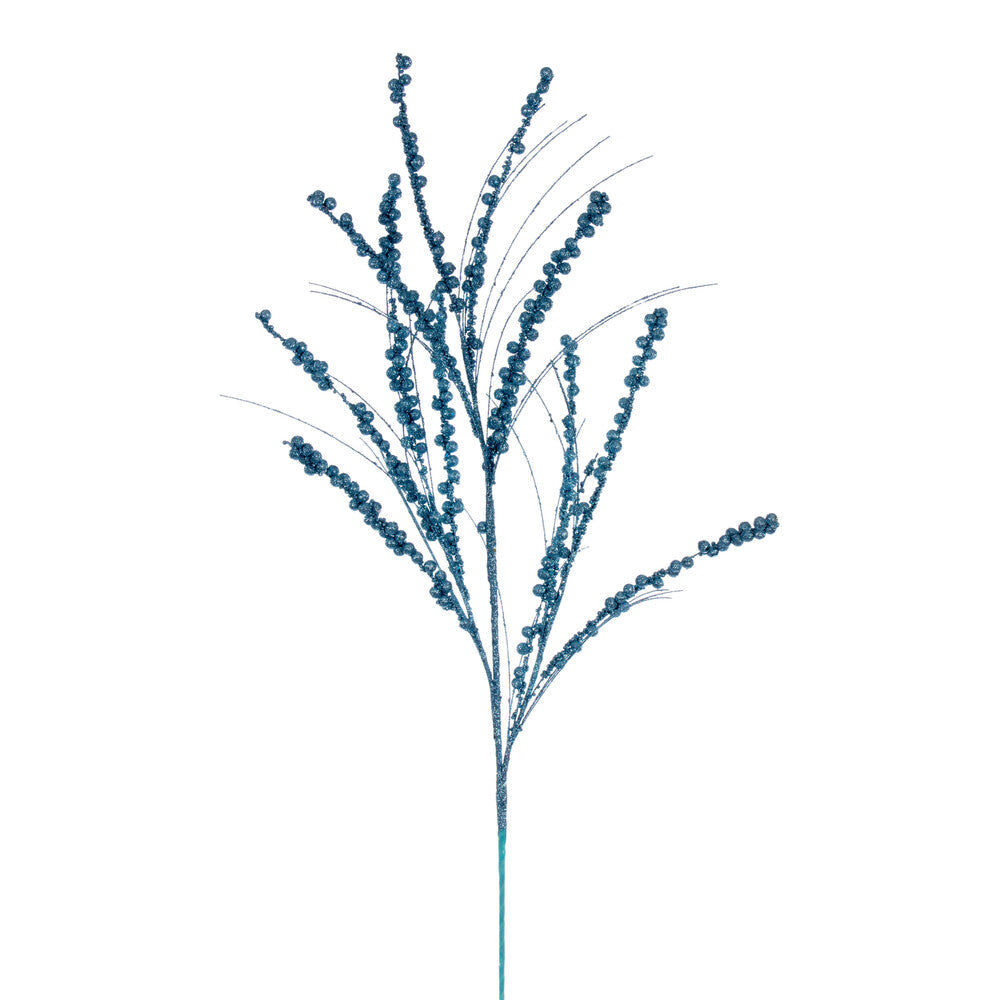 36" Berry Twig Glitter Spray - Set of 6