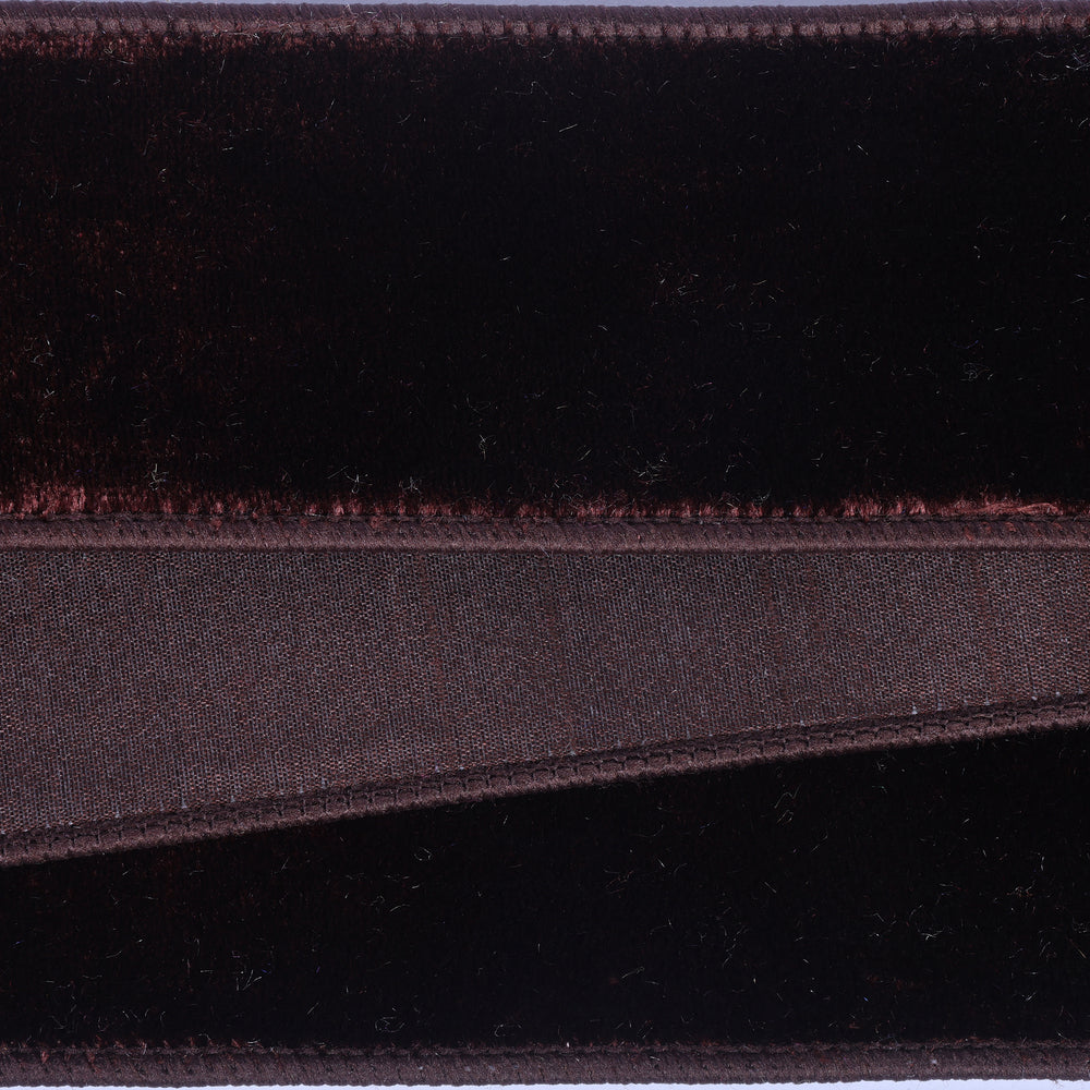 4" x 10 Yards Midnight Blue Velvet Dupion Ribb