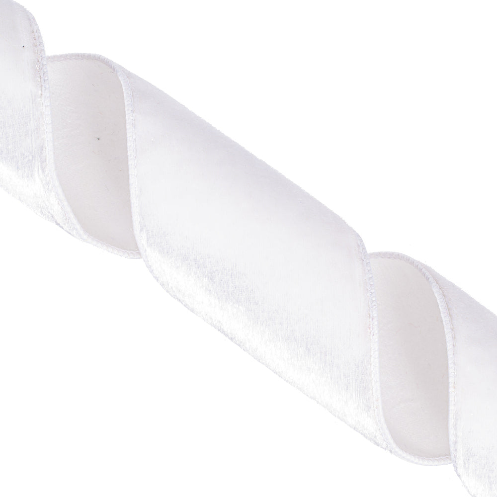 4" x 10 Yards Pewter Velvet Luster Ribbon