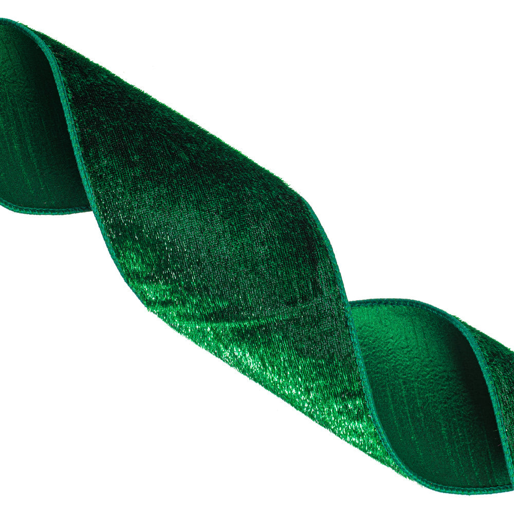 4" x 10 Yards Pewter Velvet Luster Ribbon