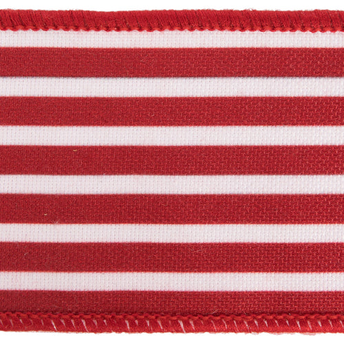2.5" x 10 Yards Red Horizontal Stripe Ribbon