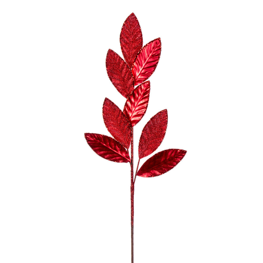 27.5" Metallic Leaf Glitter Spray - Set of 3