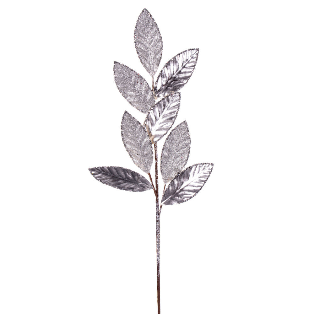 27.5" Metallic Leaf Glitter Spray - Set of 3