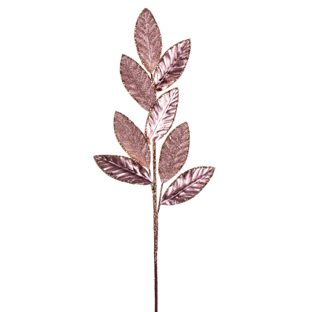27.5" Metallic Leaf Glitter Spray - Set of 3