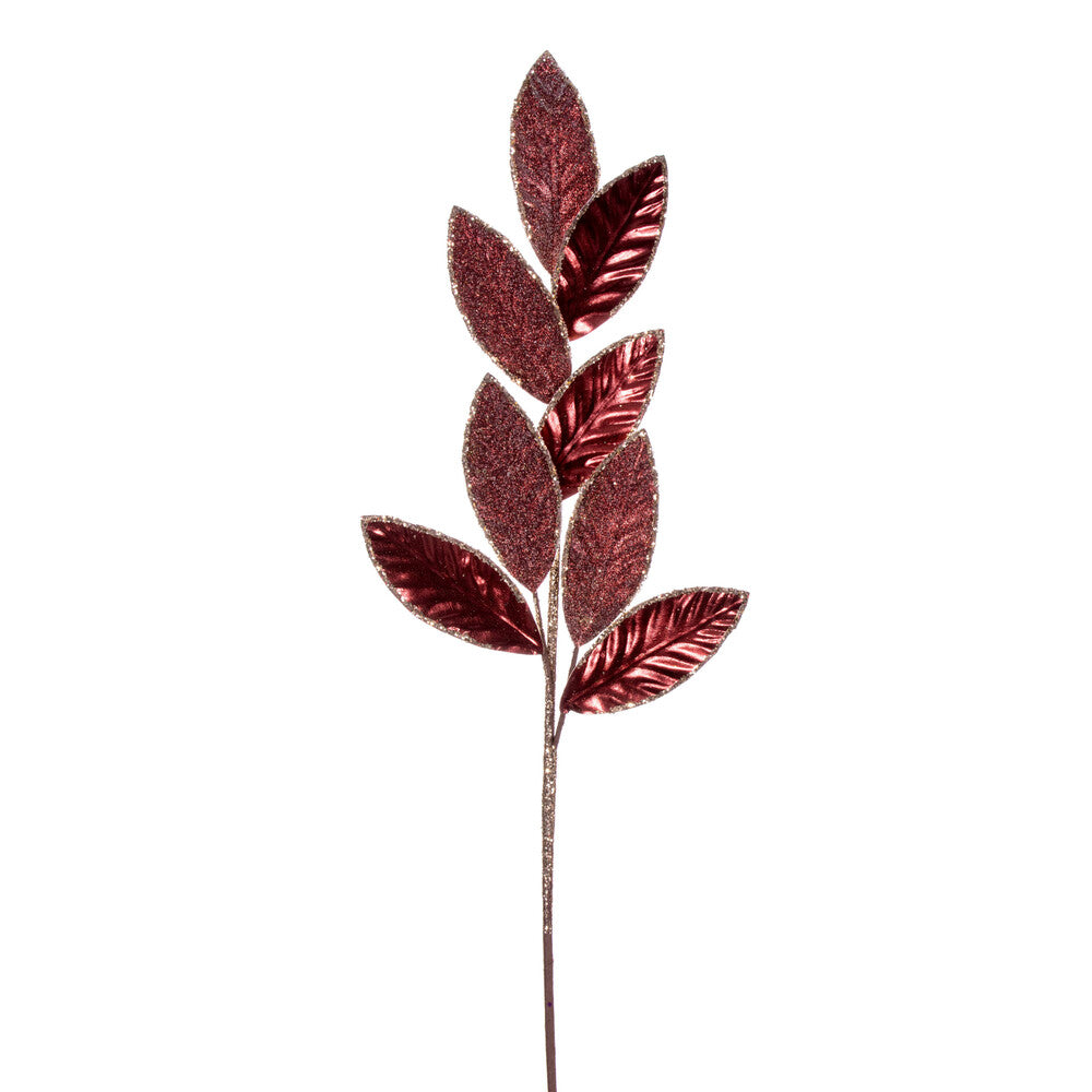 27.5" Metallic Leaf Glitter Spray - Set of 3