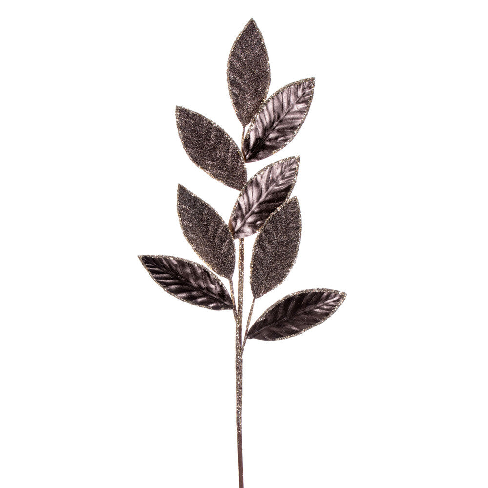 27.5" Metallic Leaf Glitter Spray - Set of 3