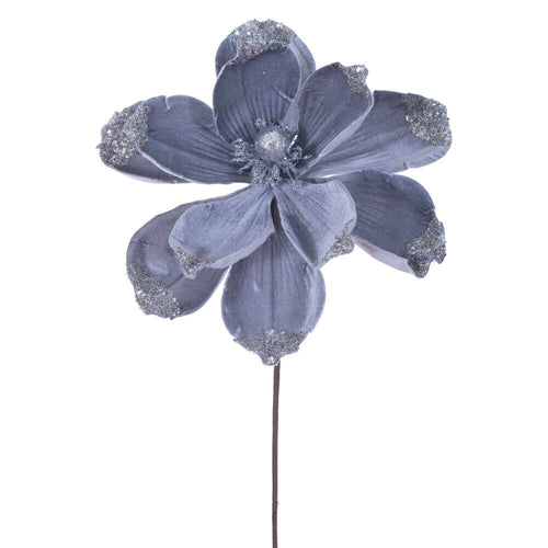 21.5" Velvet Magnolia 13" Flower - Set of 4