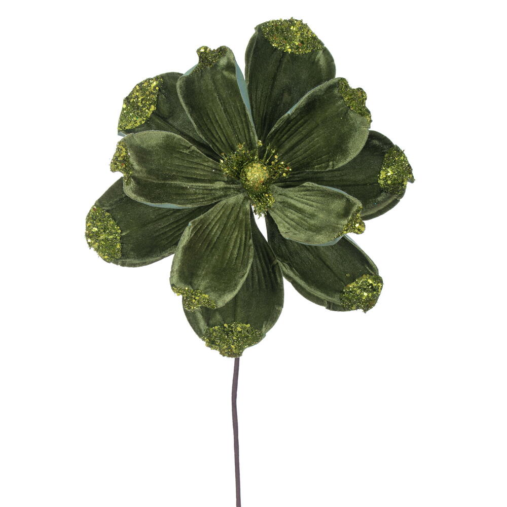 21.5" Velvet Magnolia 13" Flower - Set of 4