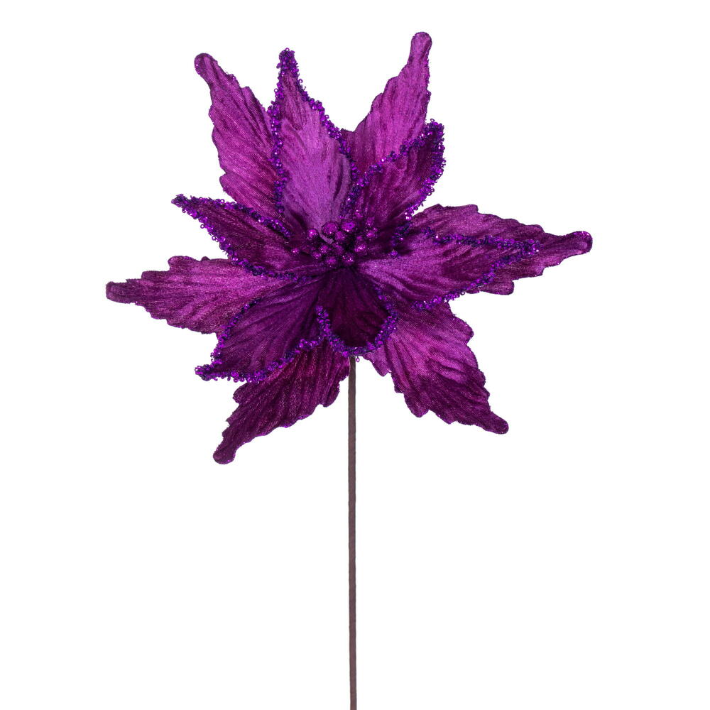 21.5" Poinsettia 12" Flower - Set of 6