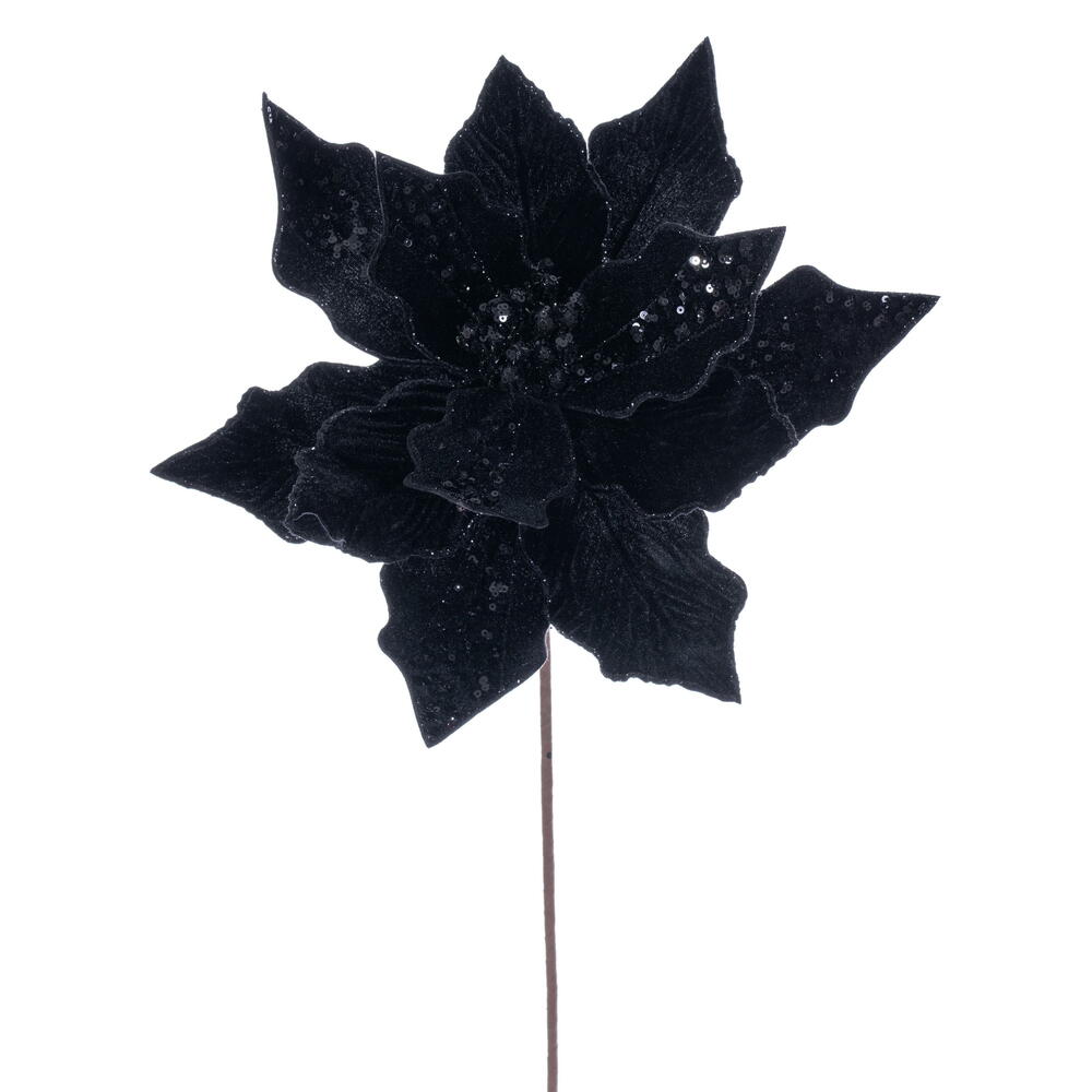 20" Velvet Striped 10" Flower - Set of 3
