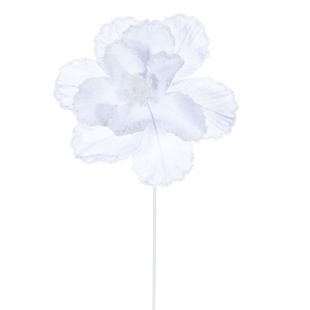 20" Velvet Magnolia 10" Flower - Set of 3