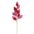 32" Velvet Pearl Leaf Spray - Set of 2