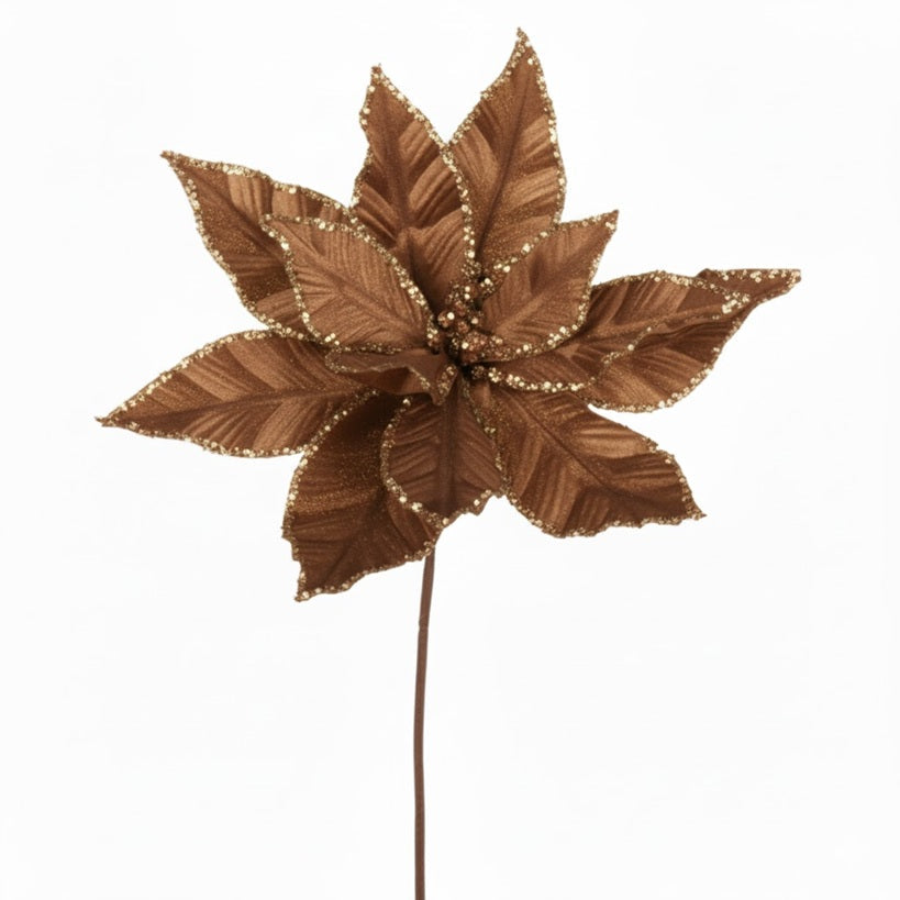 24" Velvet Poinsettia - Set of 3