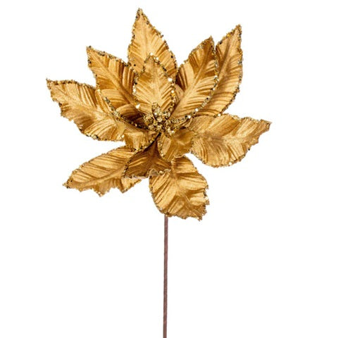 24" Velvet Poinsettia - Set of 3