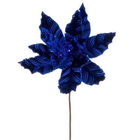 24" Velvet Poinsettia - Set of 3