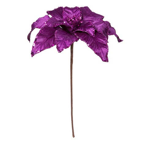 24" Velvet Poinsettia - Set of 3