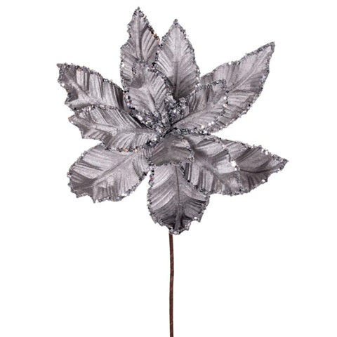 24" Velvet Poinsettia - Set of 3