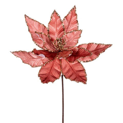 24" Velvet Poinsettia - Set of 3