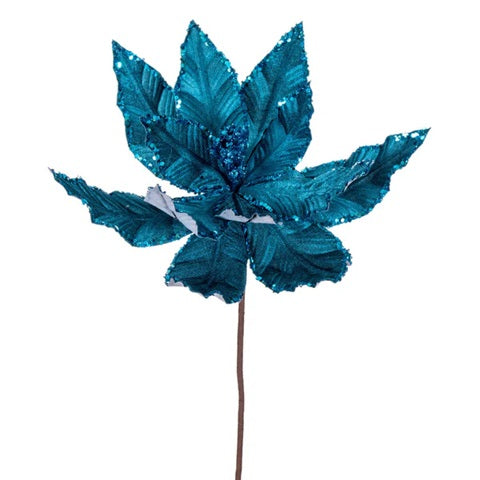 24" Velvet Poinsettia - Set of 3