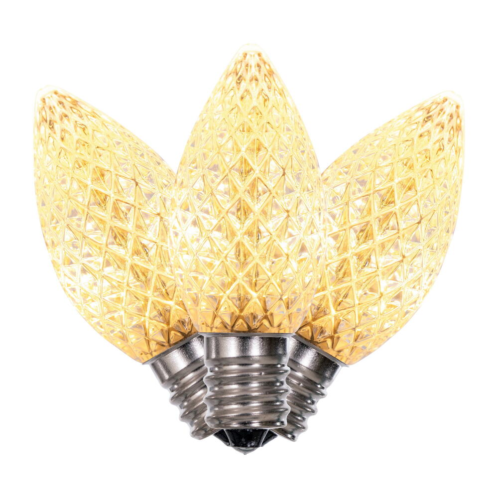 LED C7 - Transparant Faceted Bulb - Steady