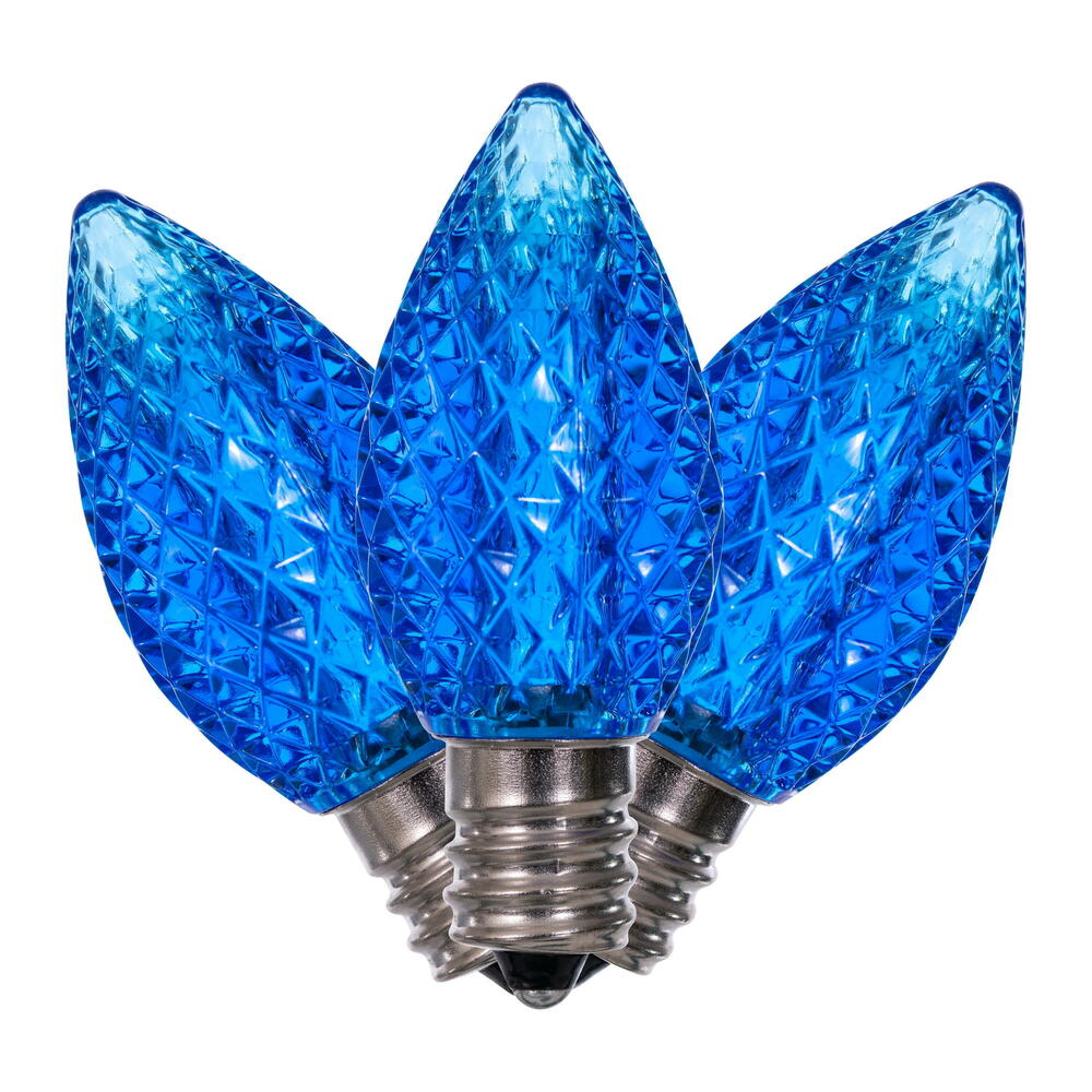 LED C7 - Transparant Faceted Bulb - Steady