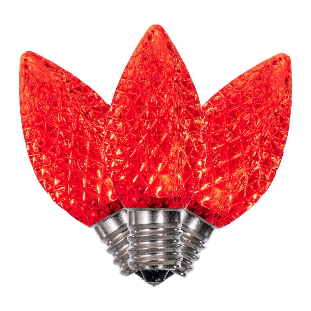 LED C7 - Transparant Faceted Bulb - Steady