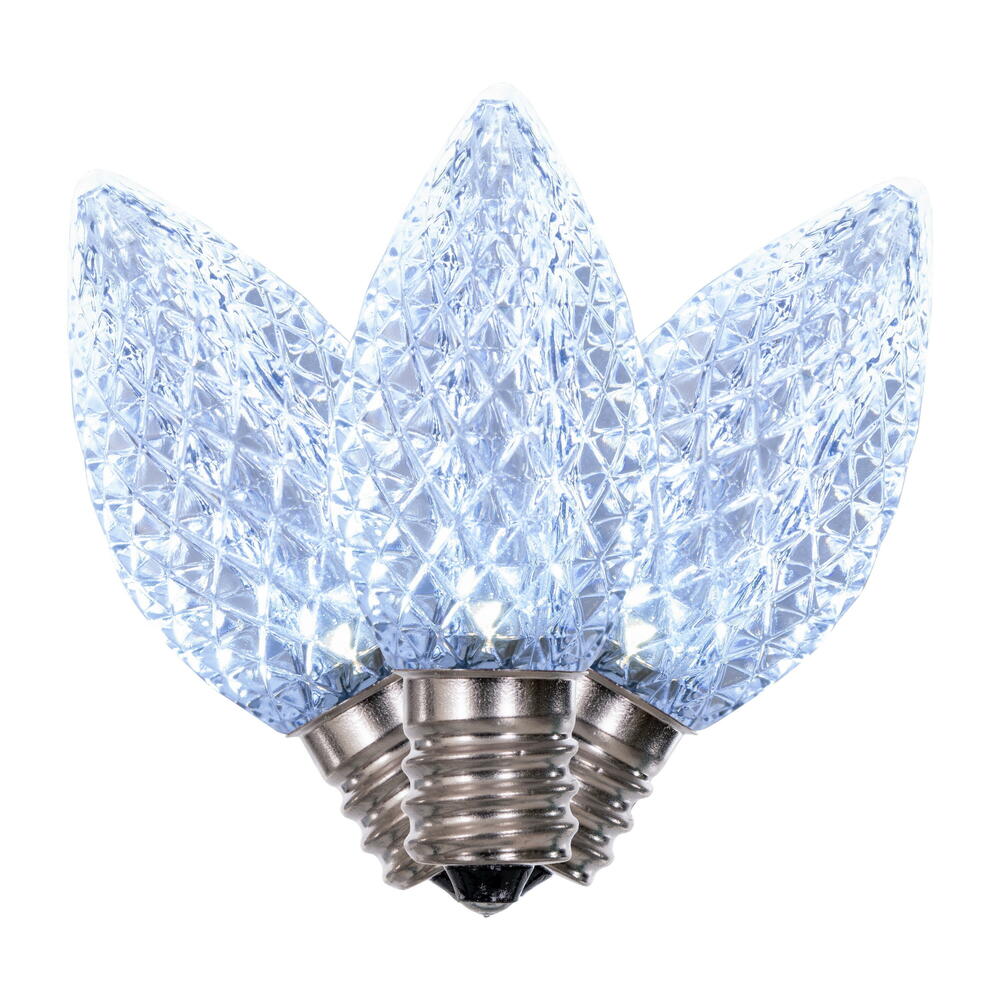 LED C7 - Transparant Faceted Bulb - Steady