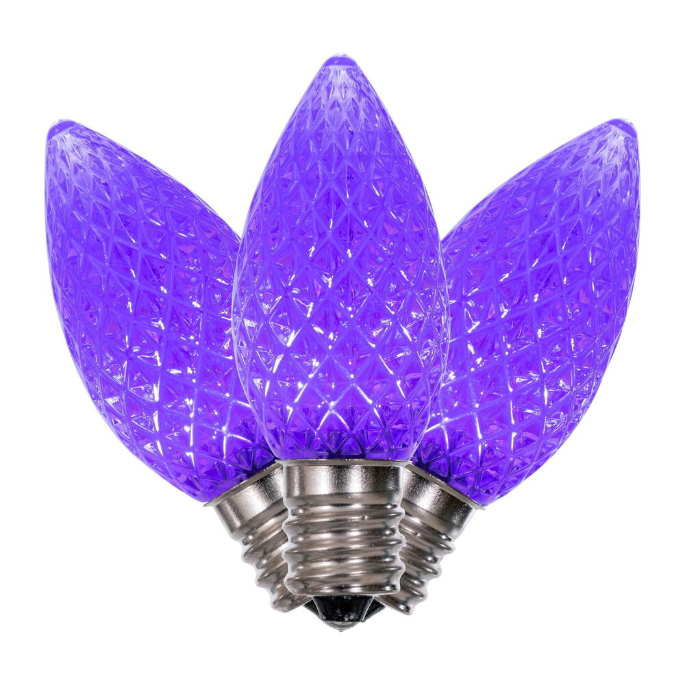LED C7 - Transparant Faceted Bulb - Steady
