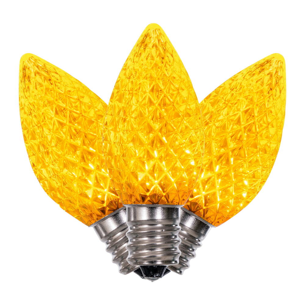 LED C7 - Transparant Faceted Bulb - Steady