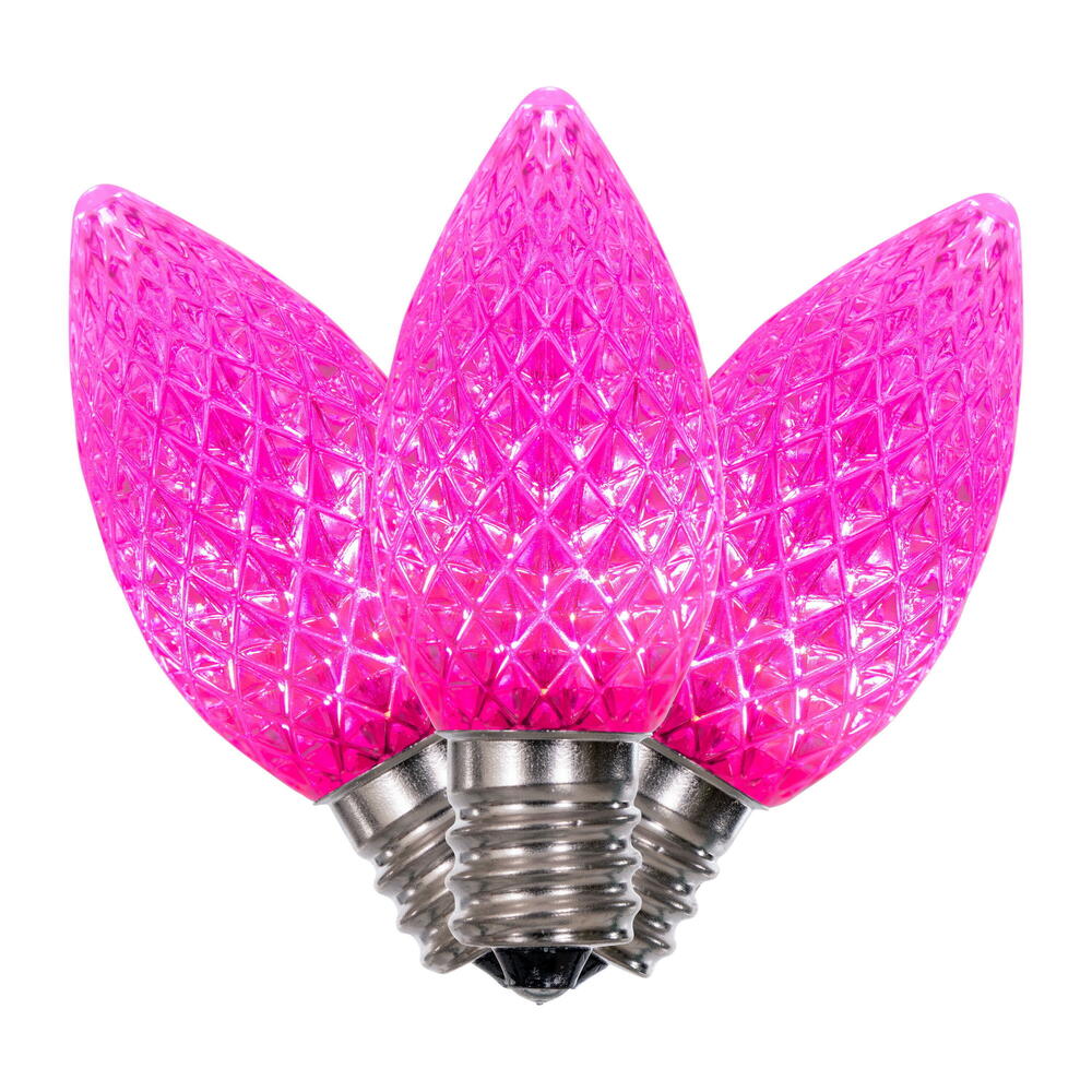 LED C7 - Transparant Faceted Bulb - Steady