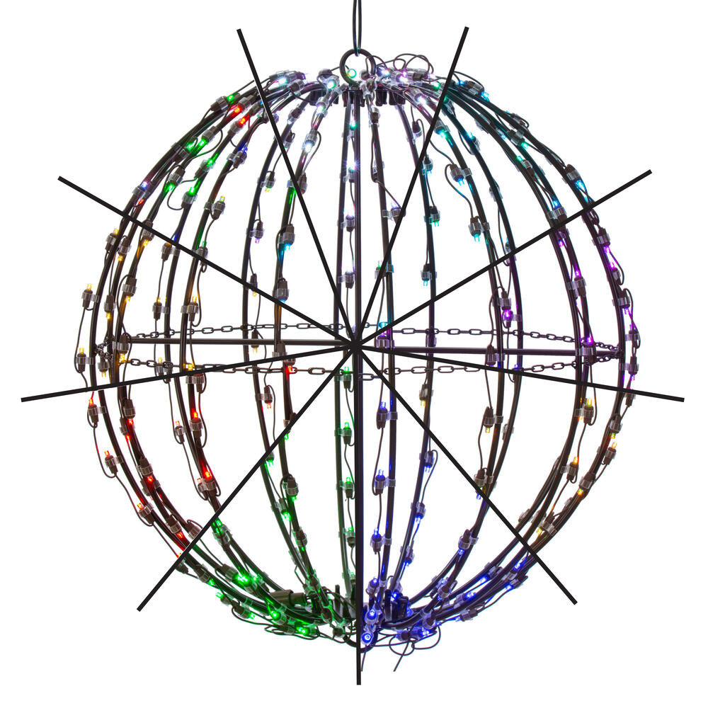 Foldable Spheres - RGBWW  - Commercial Frame - Multiple Effects