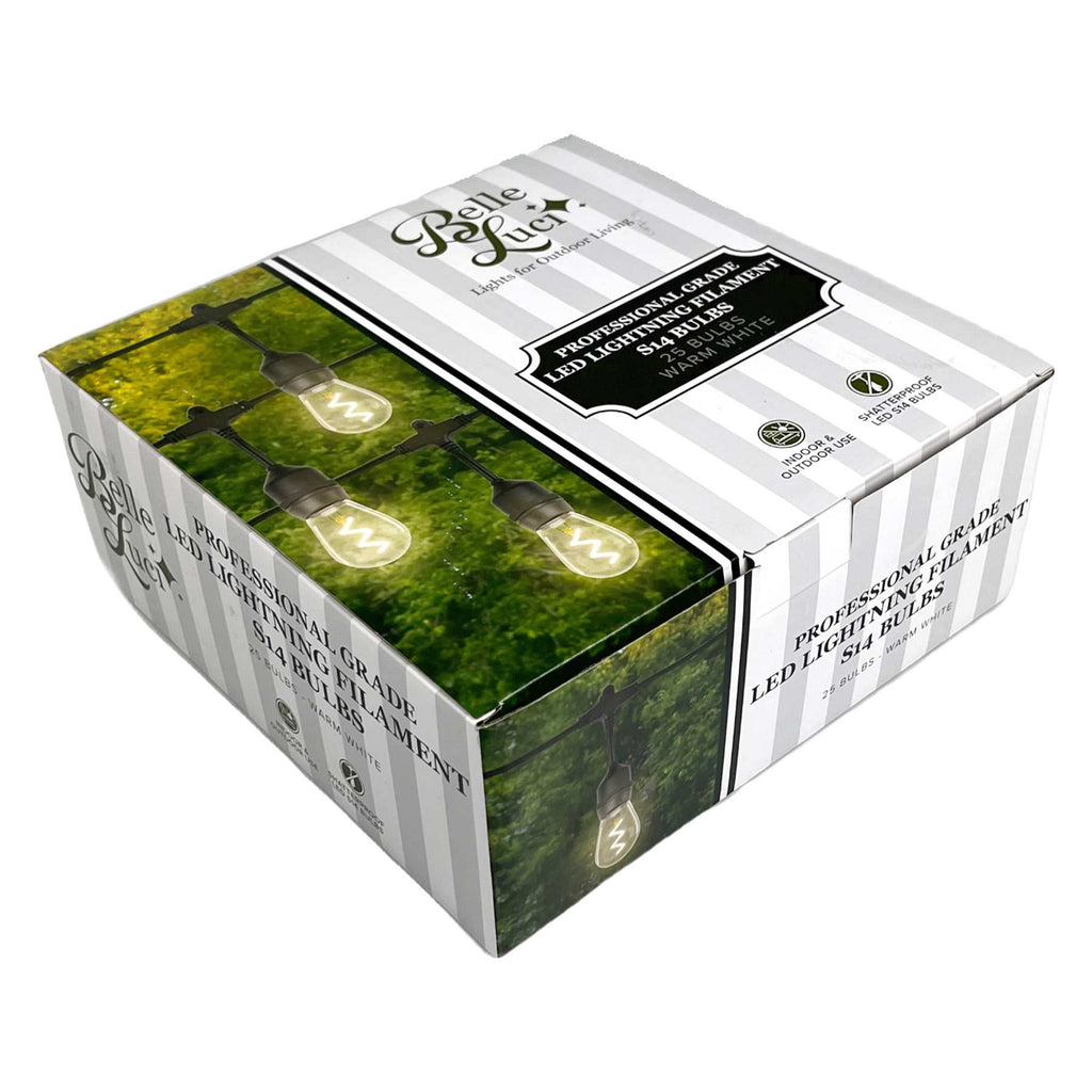 LED Edison - Style Patio Bulb - Lightning Filament - Warm White