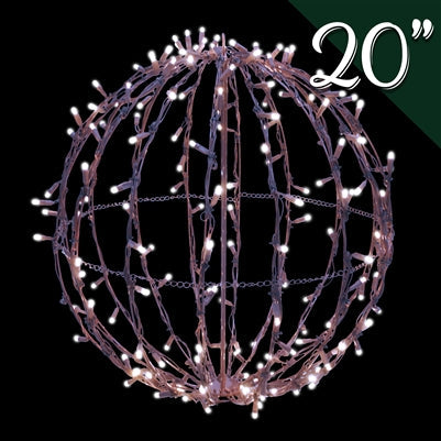 LED - Foldable Lighted Sphere - Brown Frame