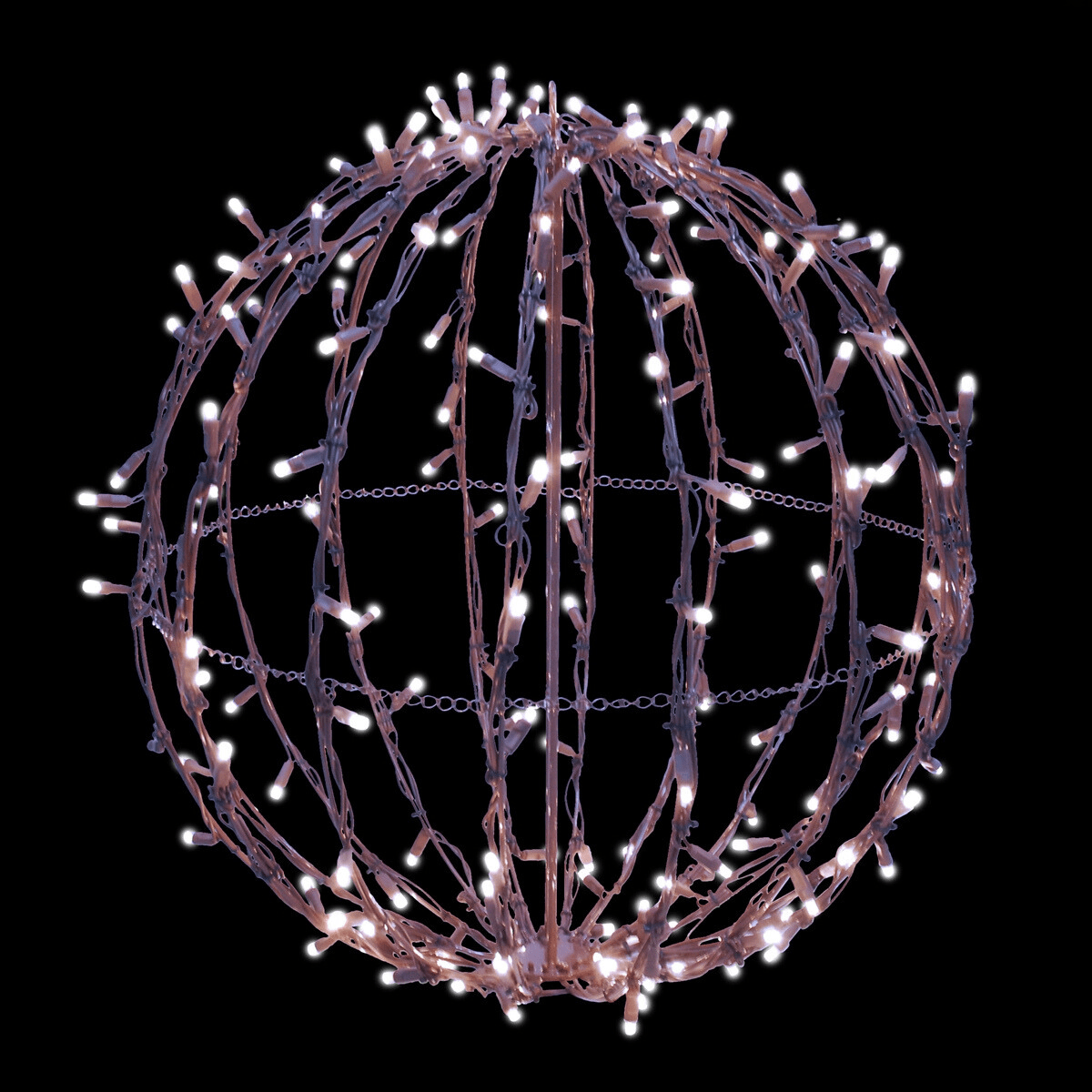 LED - Foldable Lighted Sphere - Brown Frame