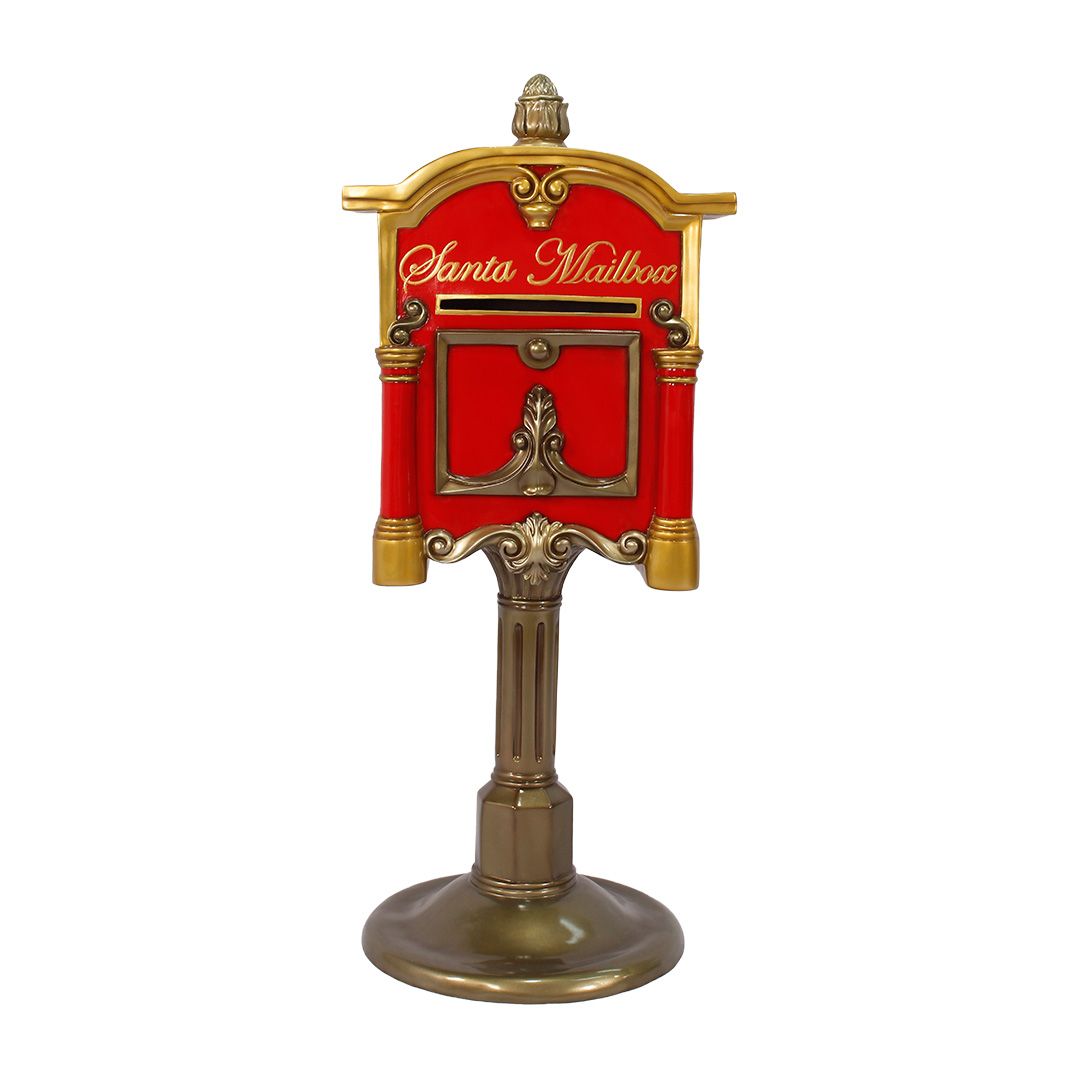 68 Inch Santa Mailbox Resin Display