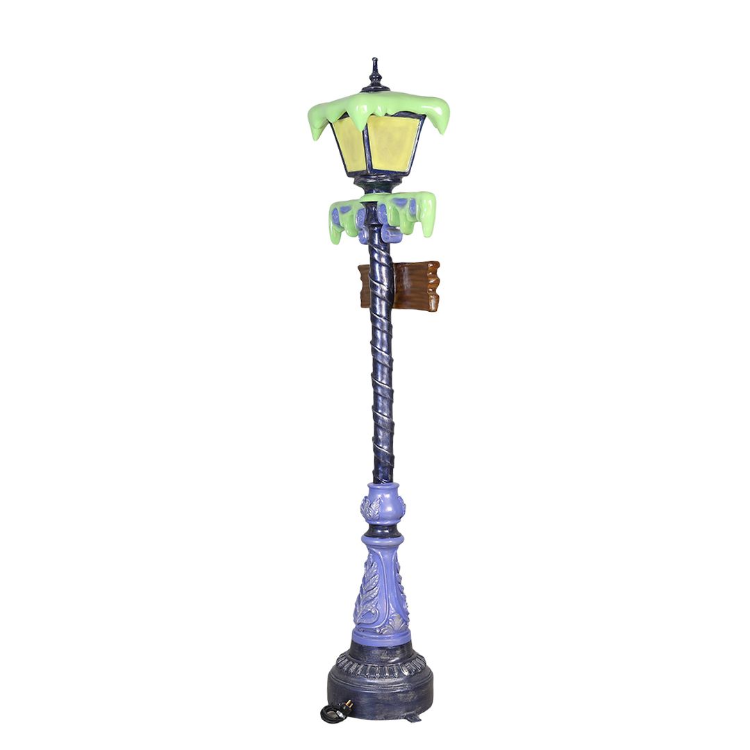 7 Foot Slim Witch Lamp Post Resin Display