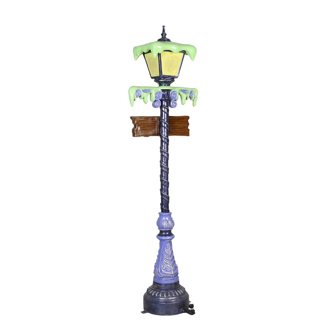 7 Foot Slim Witch Lamp Post Resin Display