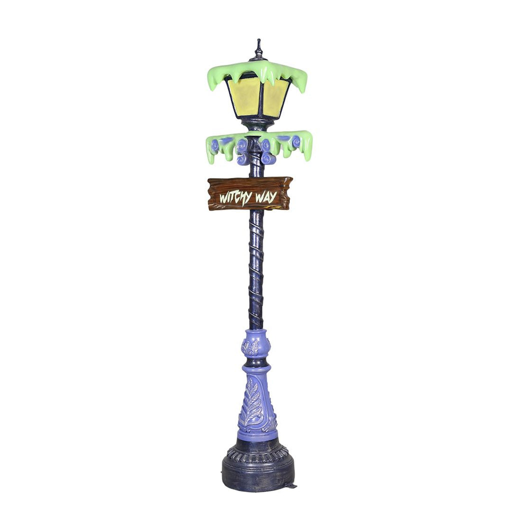 7 Foot Slim Witch Lamp Post Resin Display