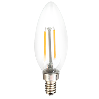 12 Volt Torpedo Candelabra base Lamp - 2700K