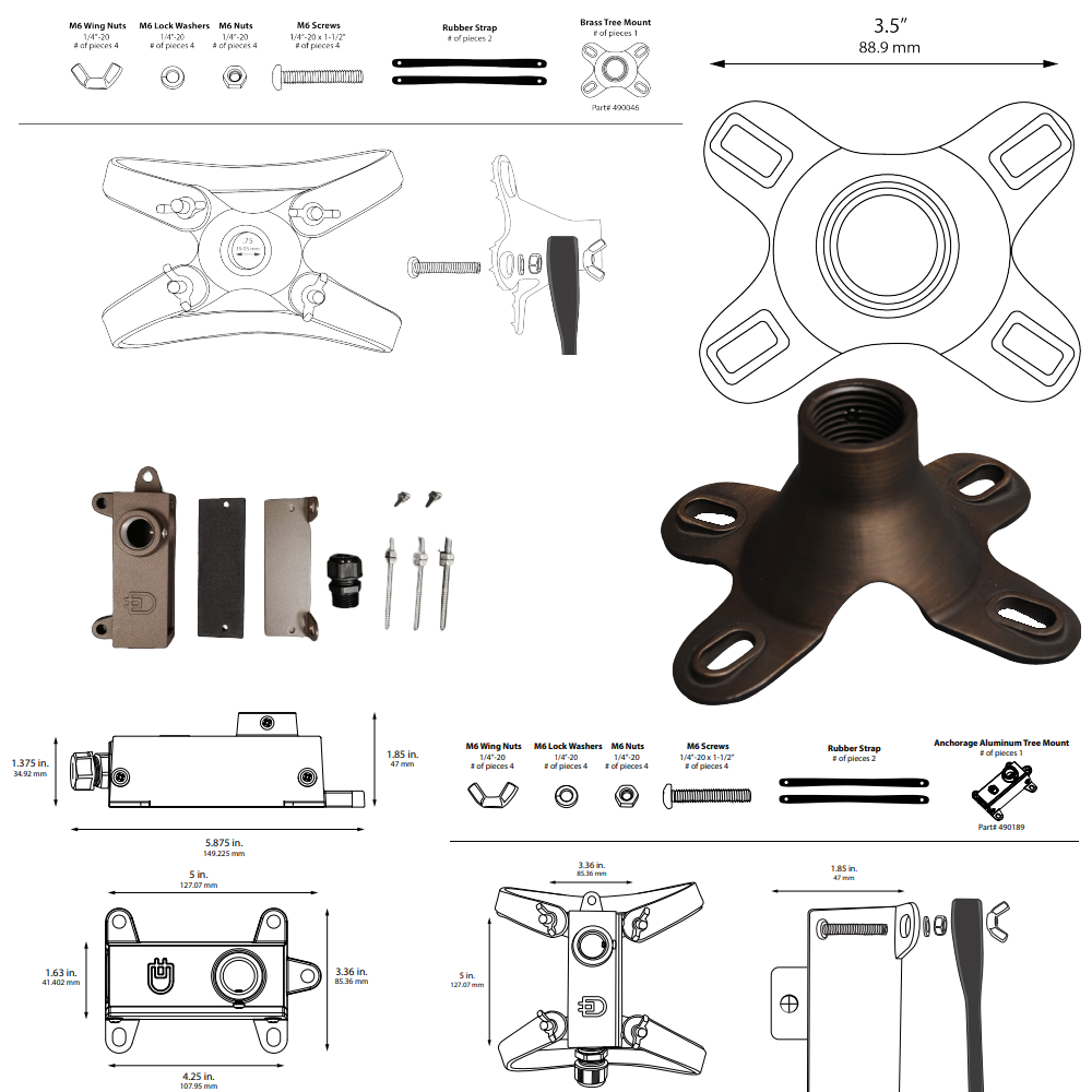 Non-Penetrating Tree Mount Strap Kits