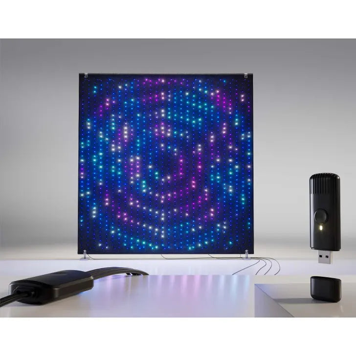 Twinkly Pro - RGB Light Wall Black Fabric & Wire - 8.2' x 8.9' - 1120 Count